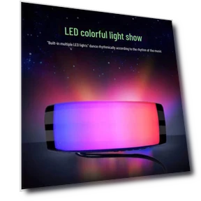 Bluetooth Speaker with LED Lighting — Portable Audio, AI Supermarket