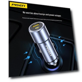 Dual Port Car Charger — Chargers, Pisen Official