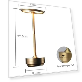 I-Shaped Metallic Table Lamp — Desk & Table Lighting
