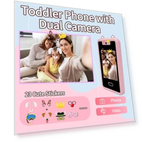 Kids Toy Smartphone with Dual Cameras — Interactive Learning Devices, Vitality Figure