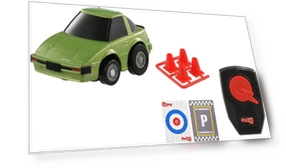Mazda with ChoroQ coin smart Q controller — Interactive Figures & Robots, hurry hausen