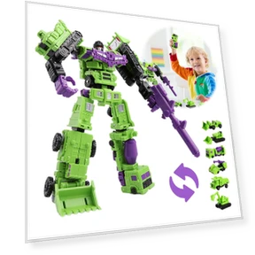 Six-in-One Engineering Machine Transformer Toy — Construction Kits, Blouse