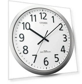 Wall Clock with Radio Control — Desk & Shelf, RHYTHM