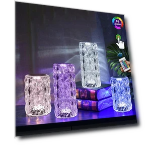 Crystal Table Lamp with Remote Control — Lighting, Lanzhong Home Decoration