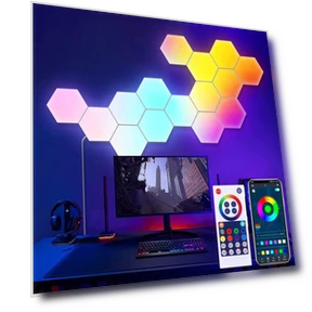 Hexagon Smart LED Wall Panels — LED Strips, E-Kingsman