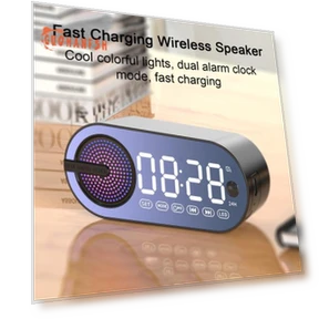 Portable Bluetooth Speaker with Mirror Clock — Portable Audio, Smart IT