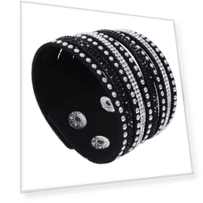 Smart Bracelet with Rivets and Rhinestones — Wearable Accessories, Zoeneed