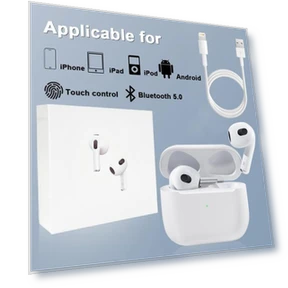Wireless Earbuds with Touch Control — In-Ear Headphones, Huaqiang Technology