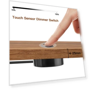 Wooden Touch Switch with Adjustable Brightness — Dimmer Switches, Rybakov Home Lighting