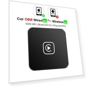 Mini Box with Wired Wireless Connection Carplay Android Auto BT Adapter — Stereo Receivers, Reakosound