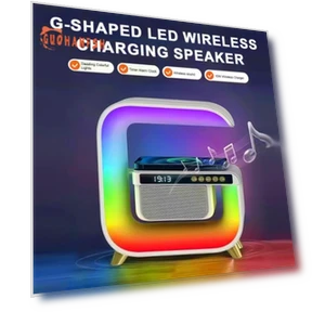 Multifunctional G-Shaped Bluetooth Speaker with Wireless Charging — Portable Audio, Smart IT