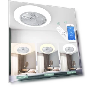Modern Smart Ceiling Fan with Lamp — Ceiling Fans, Ideal World