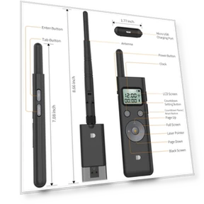 Long Distance Laser Remote Control Green Light Page Turner — Presentation Pointers, Doosl