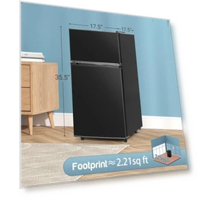 Double Door Refrigerator with Freezer — Mini Fridges, Tehanld