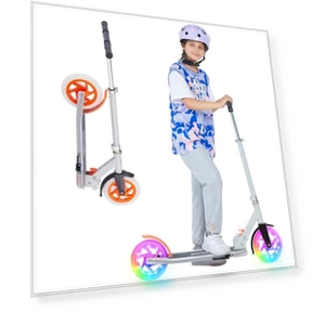 Foldable Kick Scooter with Light Wheels — Push Scooters, Rahmory