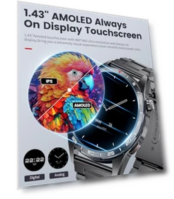 Military Smart Watch with AMOLED Display — Smartwatches, LIGE