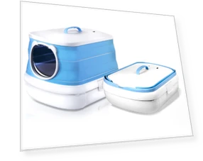 Fully Enclosed Foldable Smart Deodorizing Cat Litter Box — Litter Boxes