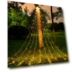 LED pentagram waterfall lights — Outdoor Security & Flood Lighting
