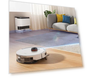 Robot vacuum and mop cleaner with cleaning base — Smart Cleaning Robots, ROIDMI