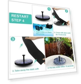 Solar Fountain with Colorful LED Lights — Fountain Accessories