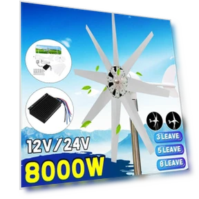 8000W Wind Turbine Generator with Charge Controller — Power Inverters, Sea Global