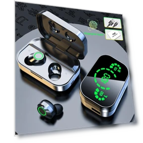 Bluetooth 5.3 9D Mirror Wireless Earbuds — In-Ear Headphones, YJMP Headphone
