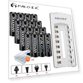 Smart Charger with 8 Slots for AA AAA NIMH NICD Batteries — Chargers, PALO