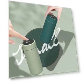Vacuum mug with touch LCD screen — Beverage Warmers, Kitchen artifact
