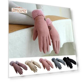 Women's Winter Knitted Riding Gloves with Touchscreen — Gloves, Snug Home