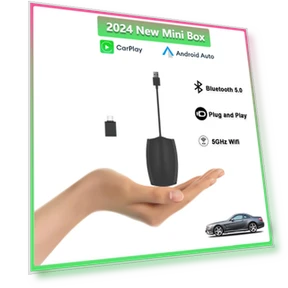 Mini Box with Wired Connection for Wireless CarPlay and Android Auto — Car Accessories & Gadgets, Reakosound