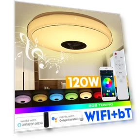 Modern RGB LED Ceiling Light — Overhead Lighting, Crown Global
