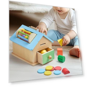 Wooden Sensory Toys — Stacking Blocks, Sports