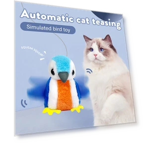 Smart Electric Realistic Cat Toy with Bird Sound and Automatic Recognition — Cat Playthings, Be a good person