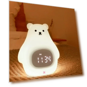 Cartoon Alarm Clock with LED Night Light — Night Lights, Binchi Lighting Appliances