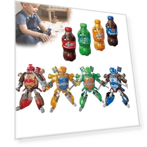 Transformable Bottle Robot Toy — Construction Kits, cupboard world