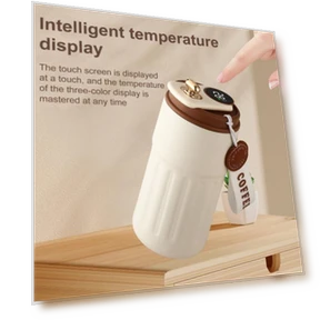 Coffee Thermocup with Temperature Display — Beverage Warmers, Practical Household