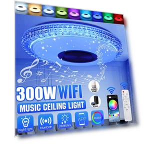 Modern RGB LED Ceiling Light — Overhead Lighting, Crown Global