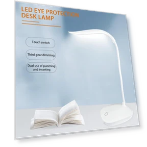 Rotating LED Desk Lamp with Touch Button — Study & Desk Lighting, Serene Homes