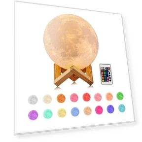 Rainbow Shell Star Wireless Charging Wooden Smart Motion Sensor 3D Space Man 5 Mode LED Night Light — Night Lights, Zhou Yajin