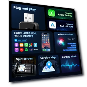 Wireless CarPlay Android Auto Adapter Smart Mini AI Box — Stereo Receivers, Auto Home Solutions