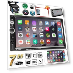 7-inch HD Bluetooth Touchscreen Double DIN Car Stereo Radio MP5 Player — Stereo Receivers, Cars Auto Home