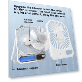 Portable Rechargeable Mini Desk Fan — Portable Cooling Solutions, CE
