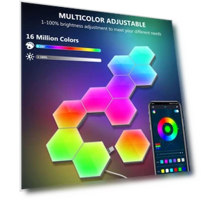 Smart LED Hexagon Wall Lights — LED Strips, LAPA