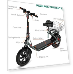 Electric Scooter with Seat — Electric Self-Balancing Scooters, SISIGAD