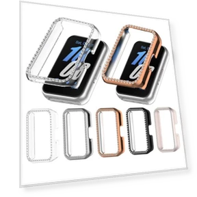 Protective Case with Shiny Artificial Diamond — Smartwatch Protectors, CE