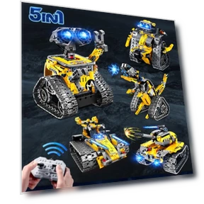 Robot Building Toys for Kids - 5 in 1 Remote & APP Controlled Building Set — Construction Kits, HOGOKIDS