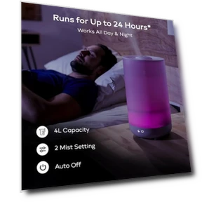 Color Changing Air Humidifier — Air Moisturizers, Bell+Howell