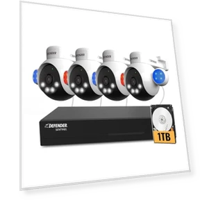 AI Powered Sentinel 4K Wired Security Camera System — Outdoor Security Cameras, Defender
