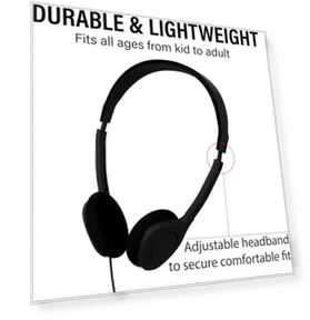 Bulk Classroom Student Headphones — In-Ear Headphones, Maeline