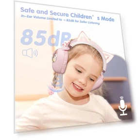 Cat Ear Bluetooth Headphones for Kids — In-Ear Headphones, esonstyle
